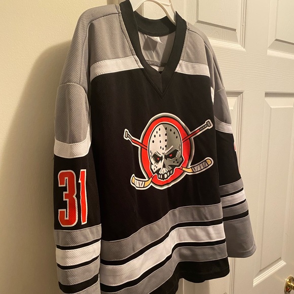 Slasher 31 Youth Small Graphic Black Costume Halloween NHL style Jersey - Picture 4 of 6